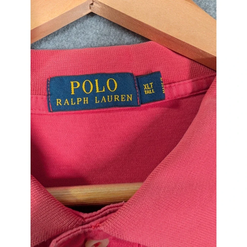 Polo Ralph Lauren Mens XLT Coral Pink Flesh Pony Polo Shirt Preppy Golf Normcore